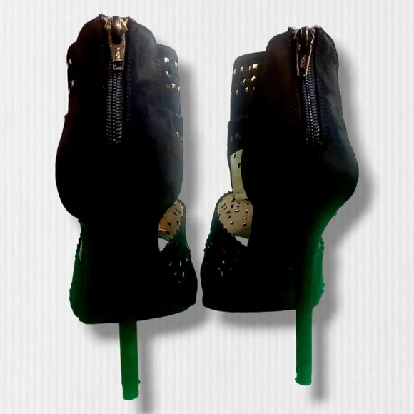 Jennifer Lopez | Sweet Gum | Black Cutout High Heel Shoes | Size 6.5 Medium | - Picture 10 of 12